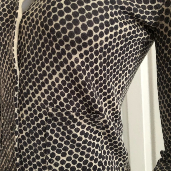 J crew polka dot 100% merino wool cardigan XS - Picture 5 of 9